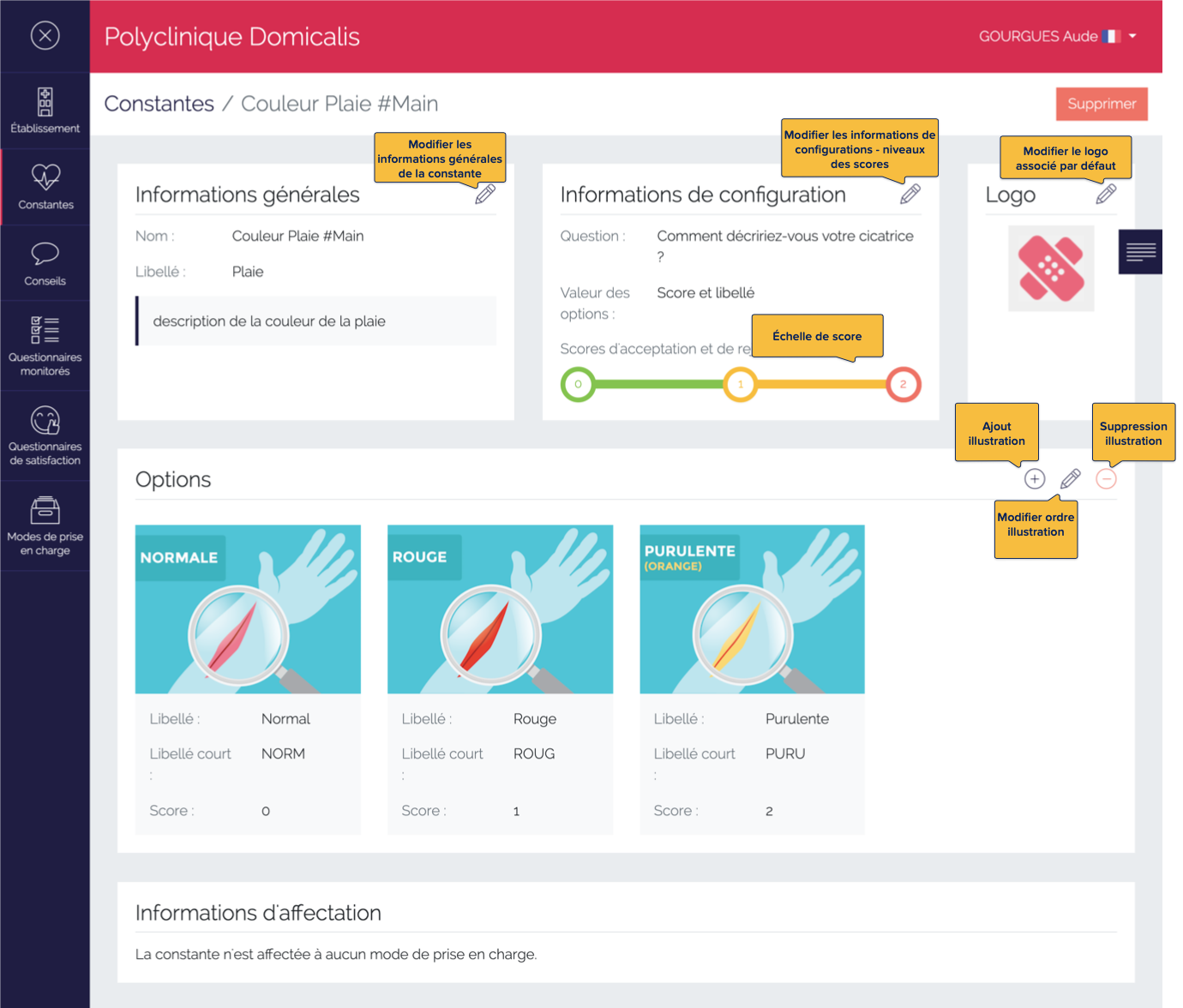 Page de définition d’une constante illustrée