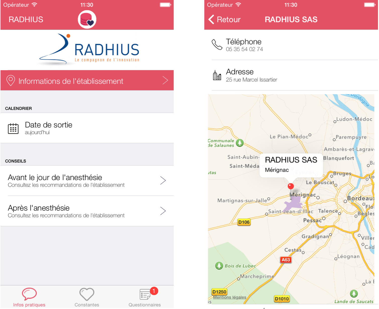 Exemples informations pratiques