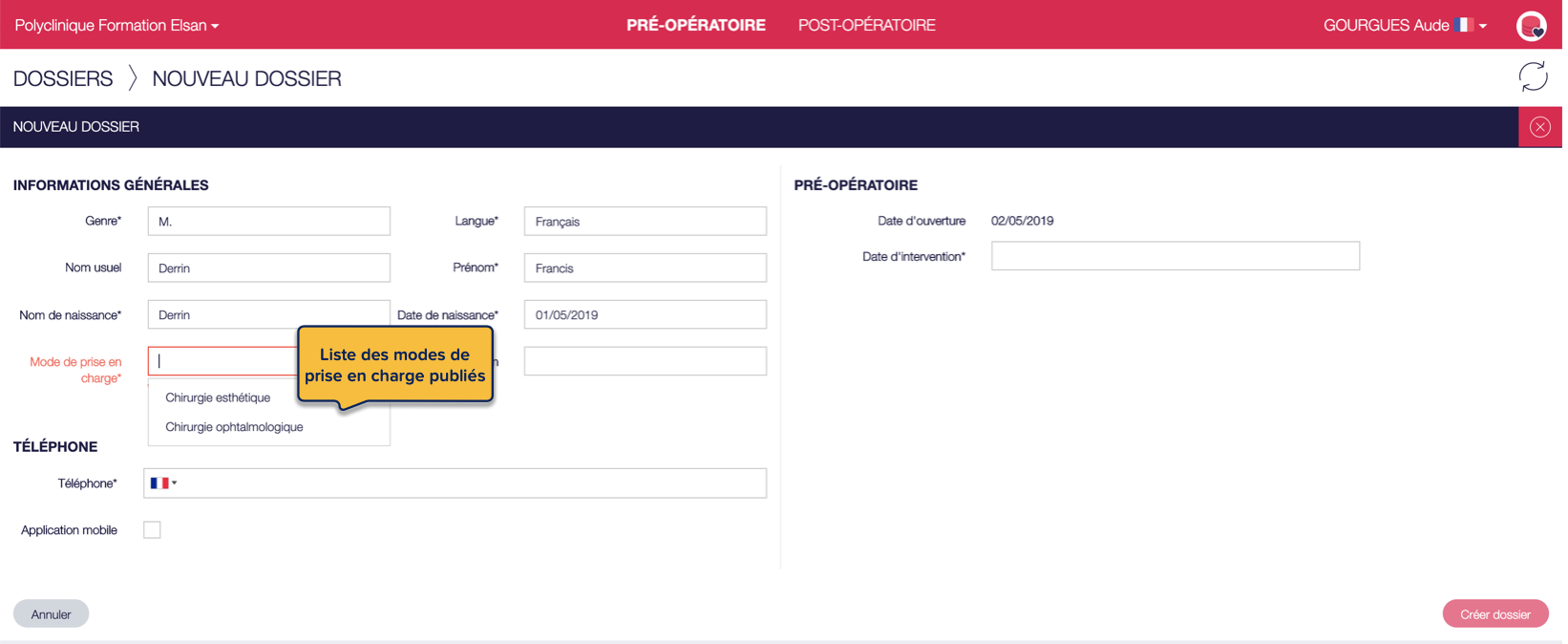 Validation de la publication dans la console de suivi AMBULIS